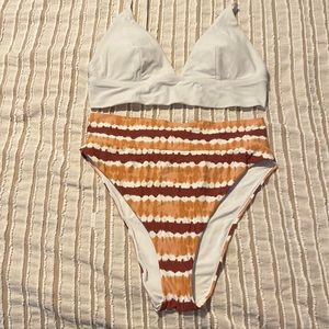 Tie-dye high waist bikini